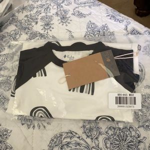 ***Sold***Black & White Rainbow Shortall